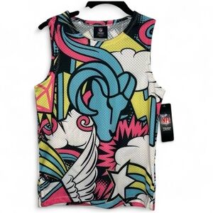 🐞NFL Los Angeles Rams Youth Mesh Tank Top - size small (8)